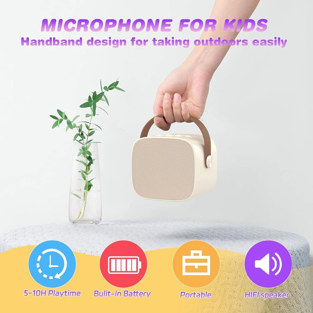 Nešiojamas Bluetooth garsiakalbis su belaidžiu mikrofonu