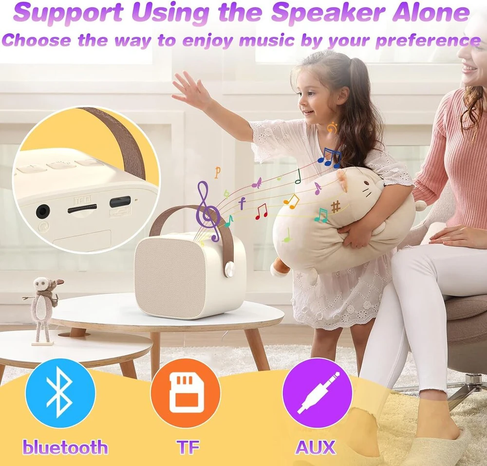 Nešiojamas Bluetooth garsiakalbis su belaidžiu mikrofonu