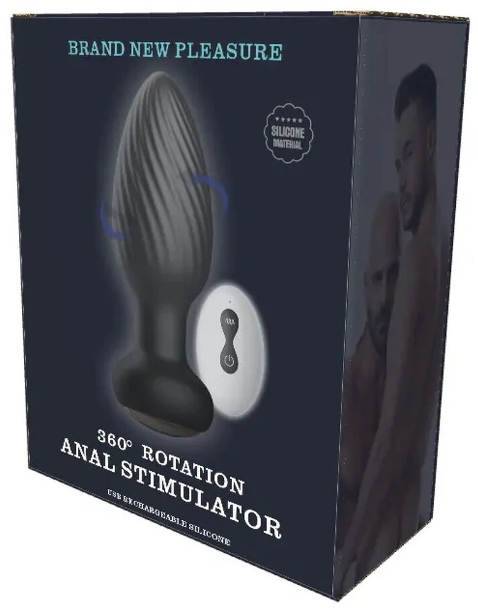 Nuotolinio valdymo pultas 360 besisukantis analinis kištukas Twist Silicone