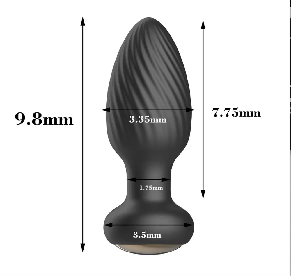 Nuotolinio valdymo pultas 360 besisukantis analinis kištukas Twist Silicone