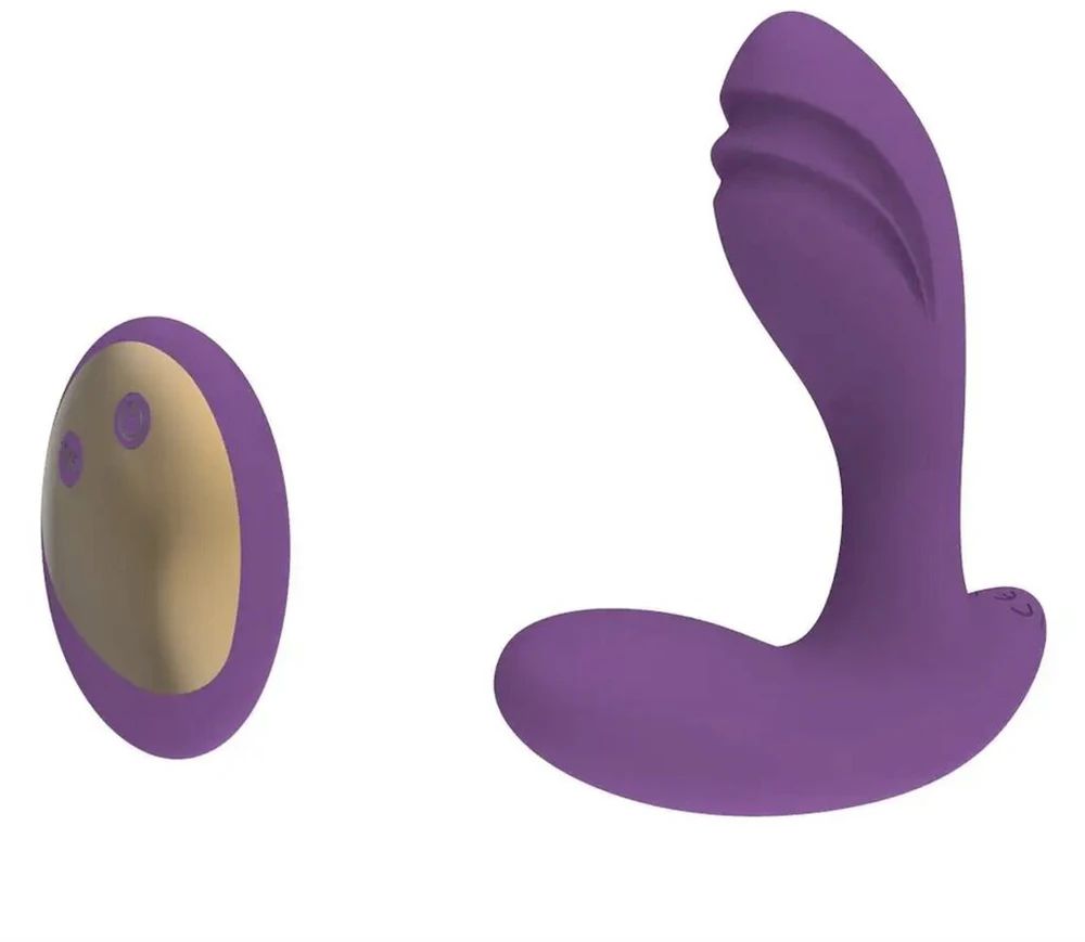 Nuotolinio valdymo pultelis dildo formos vibratorius, violetinis