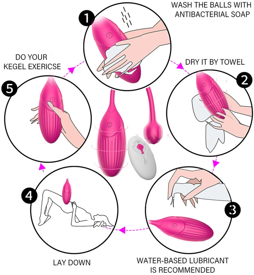 Nuotolinio valdymo vibratorius Kegel