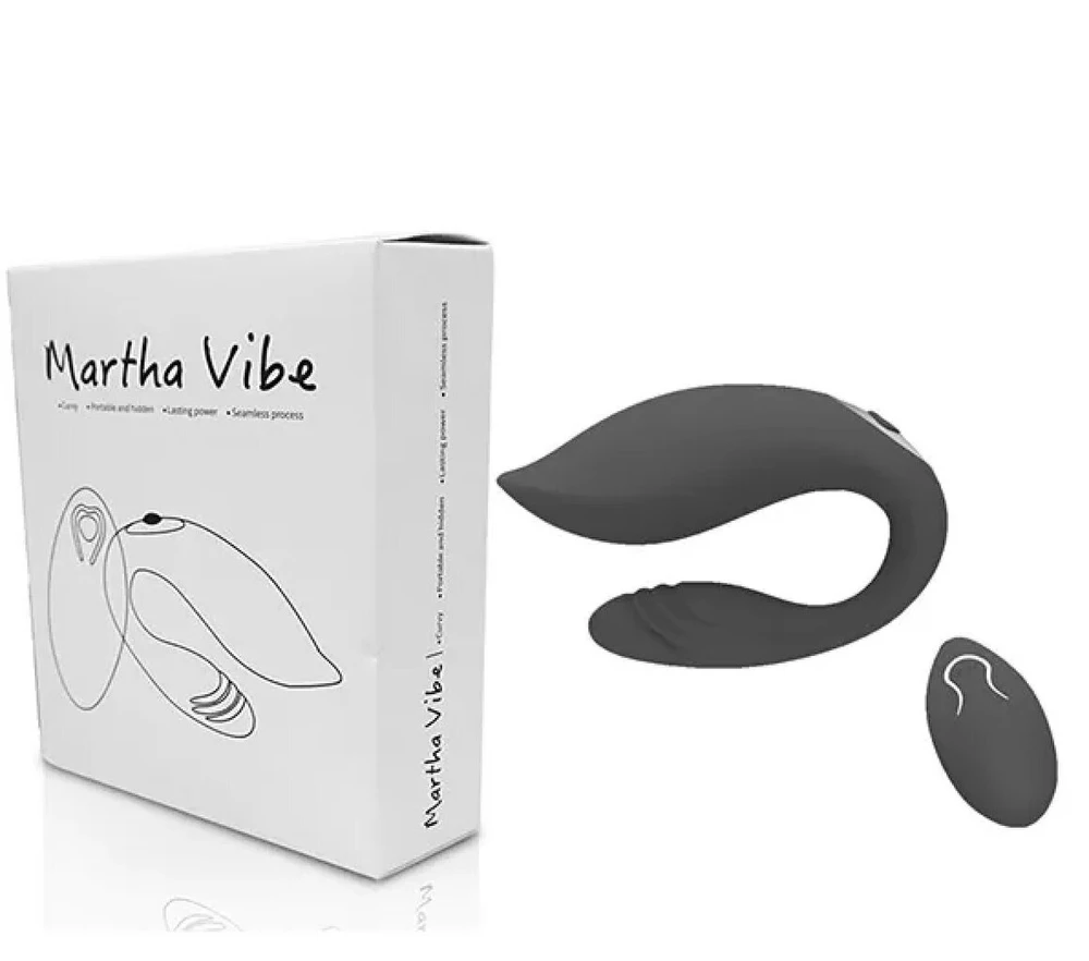 Nuotoliniu valdomas poros vibratorius Martha Vibe, juodas