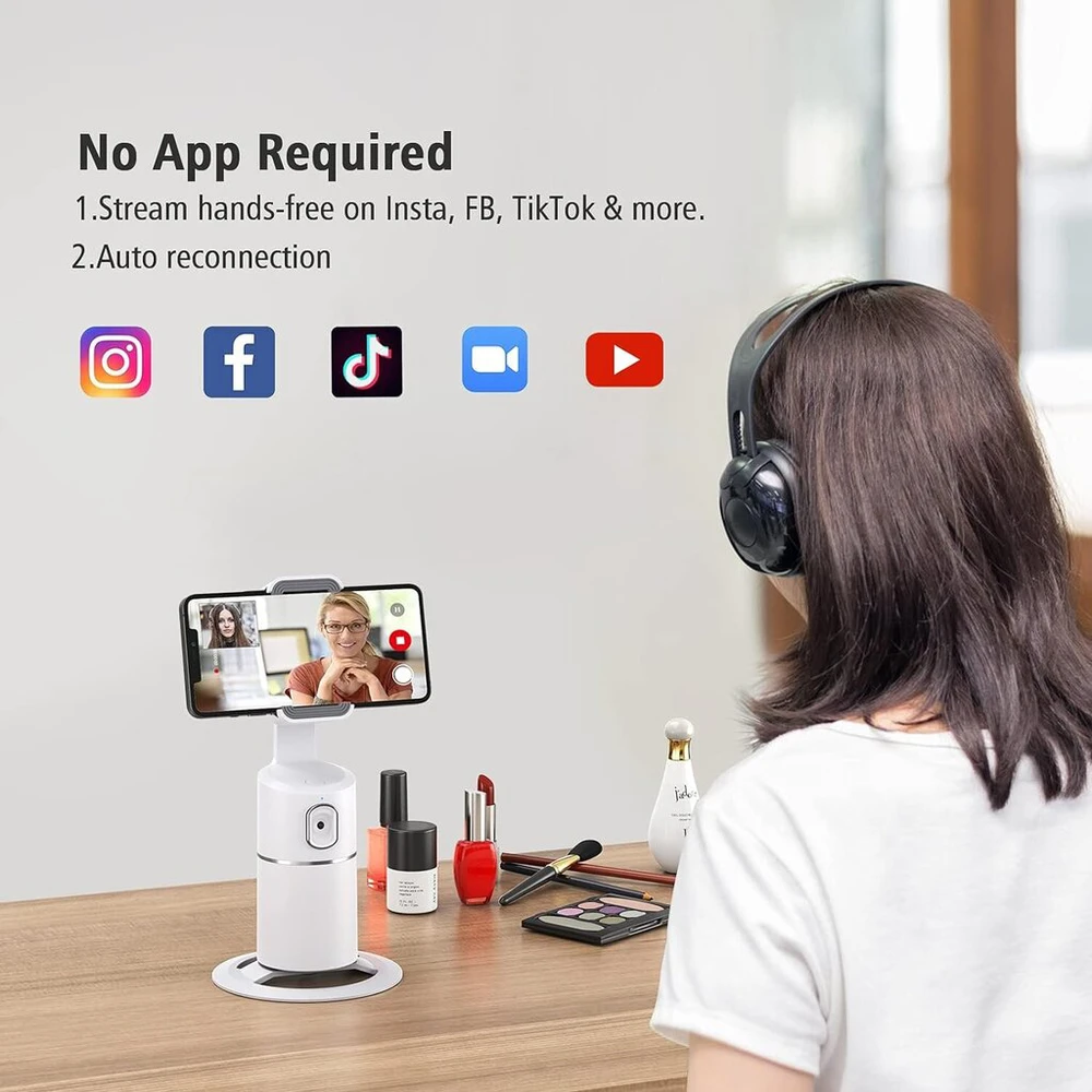 Objektyvas Telefono laikiklis su veido sekimo funkcija