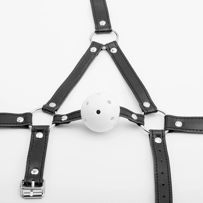 Odinis burnos kamštis Leather Gag Set