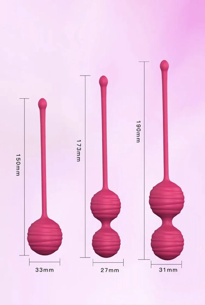 Pink Kegel rinkinys Rožinė Pleasure, 3 vnt