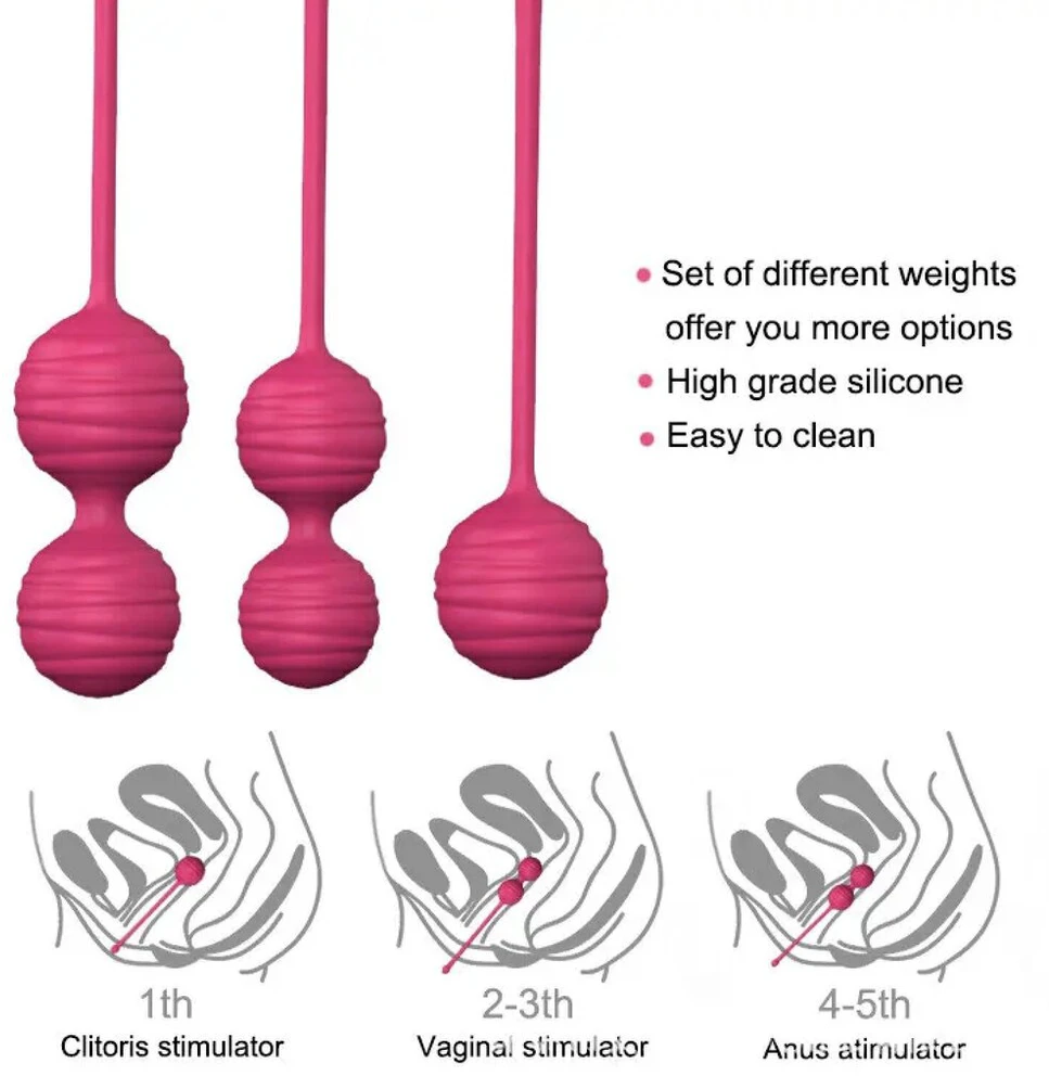Pink Kegel rinkinys Rožinė Pleasure, 3 vnt