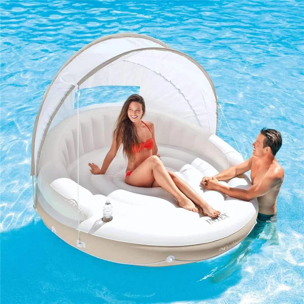 Pripučiamas plaukimo gultas Intex, baltas