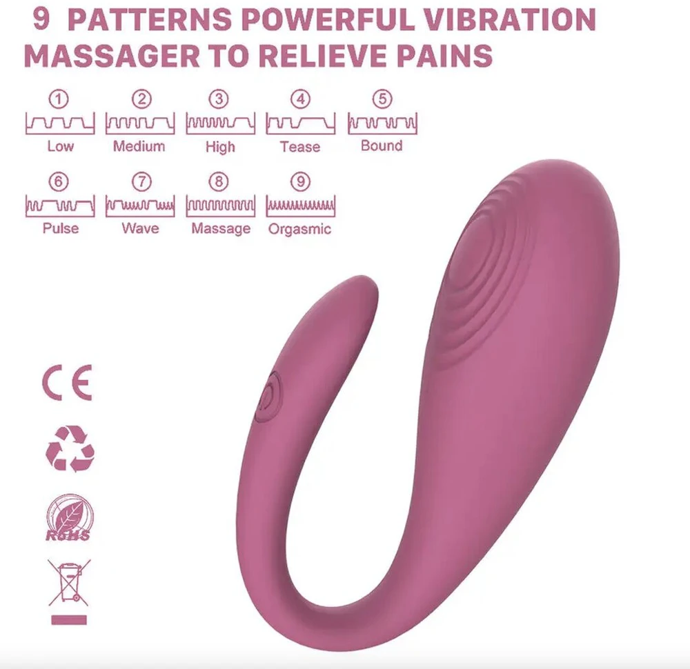 Programėle valdomas vibratorius Lush, rožinis