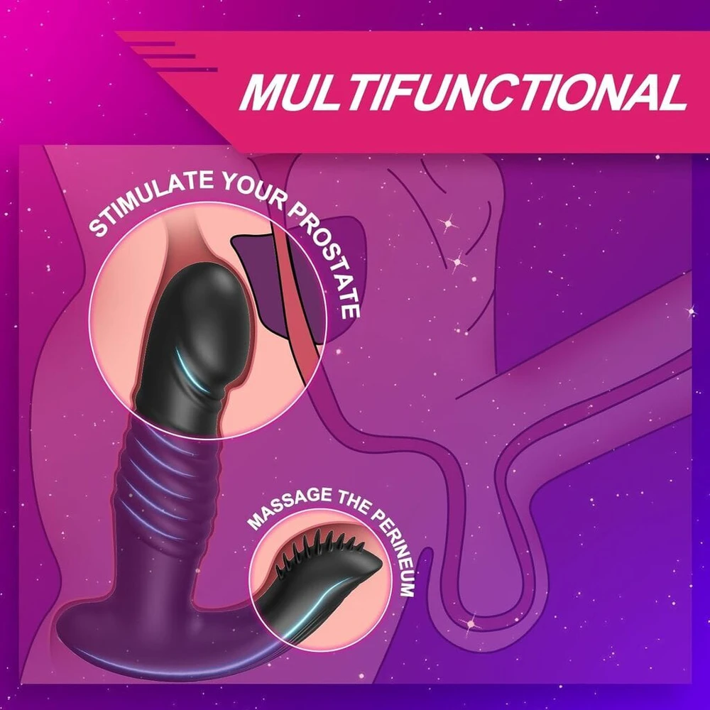 Prostatos masažuoklis 3in1 su nuotolinio valdymo pulteliu + APP valdymas