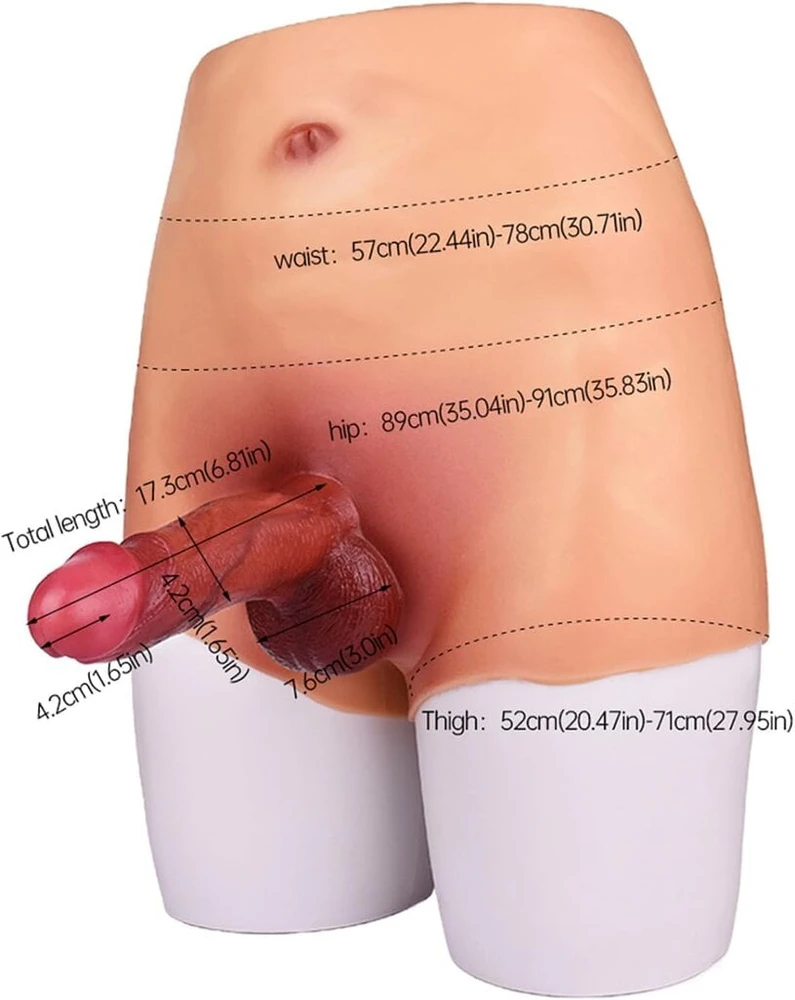 Realistiškas dildo + kelnės