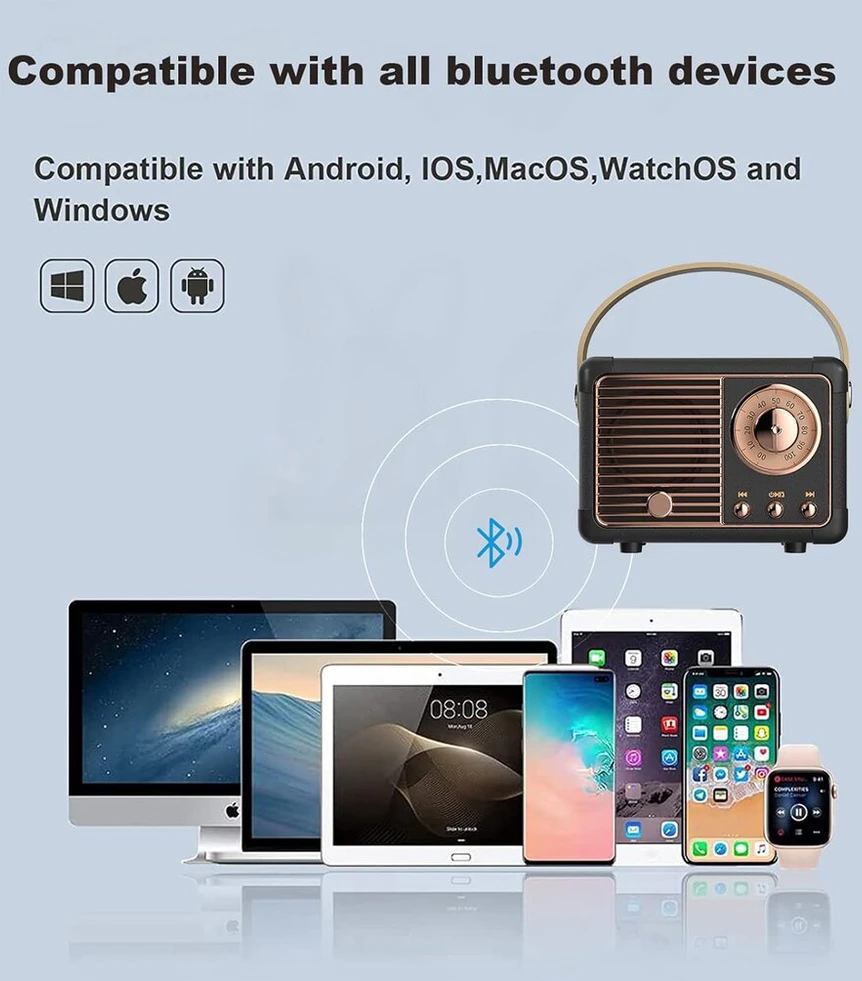 Retro Bluetooth garsiakalbis