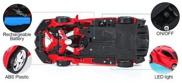 Robotas - automobilis su nuotolinio valdymo pultu