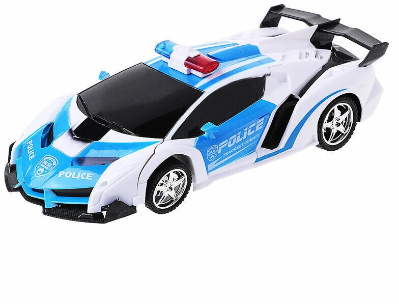 Robotas - policijos automobilis su nuotolinio valdymo pultu