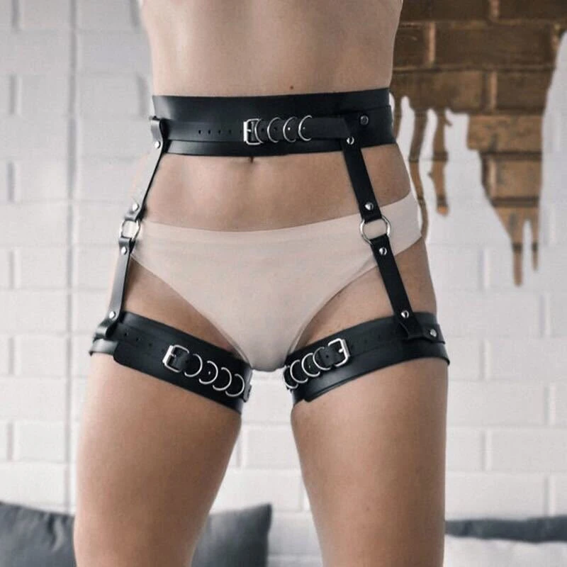 Seksualus vergovės odinis diržas Rocky Girl