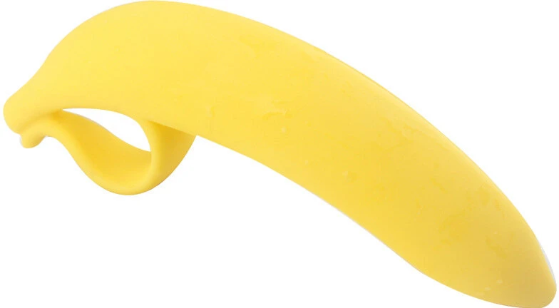 Silikoninis bananų masažuoklis, geltonas