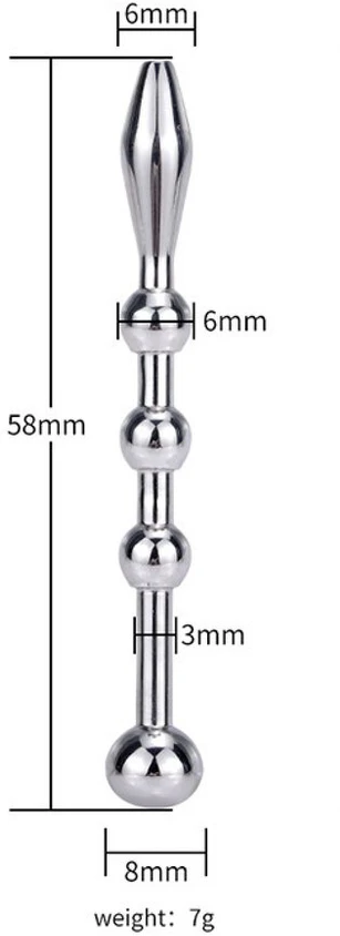 Šlaplės masturbacijos kamštis, 6 mm
