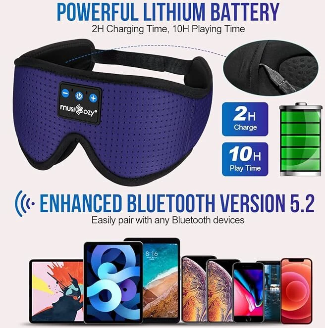 Sleep Mask With Ausinės