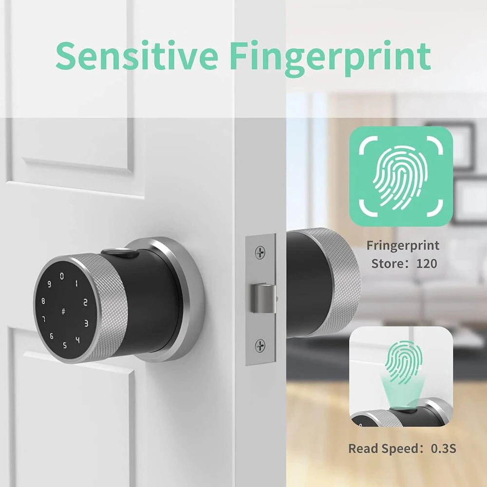 Smart biometrinis durų užraktas su rankena Lifeng