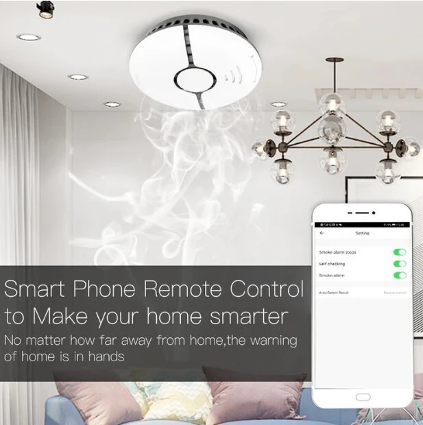 Smart dūmų detektorius MoesHouse
