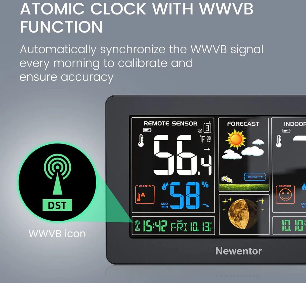 Temperatūros ir drėgmės monitorius Newentor AT560