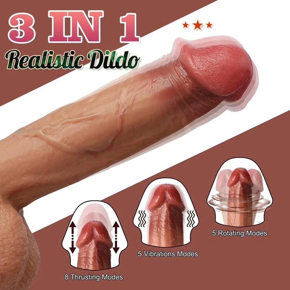 Tikroviškas dildo su nuotolinio valdymo pulteliu