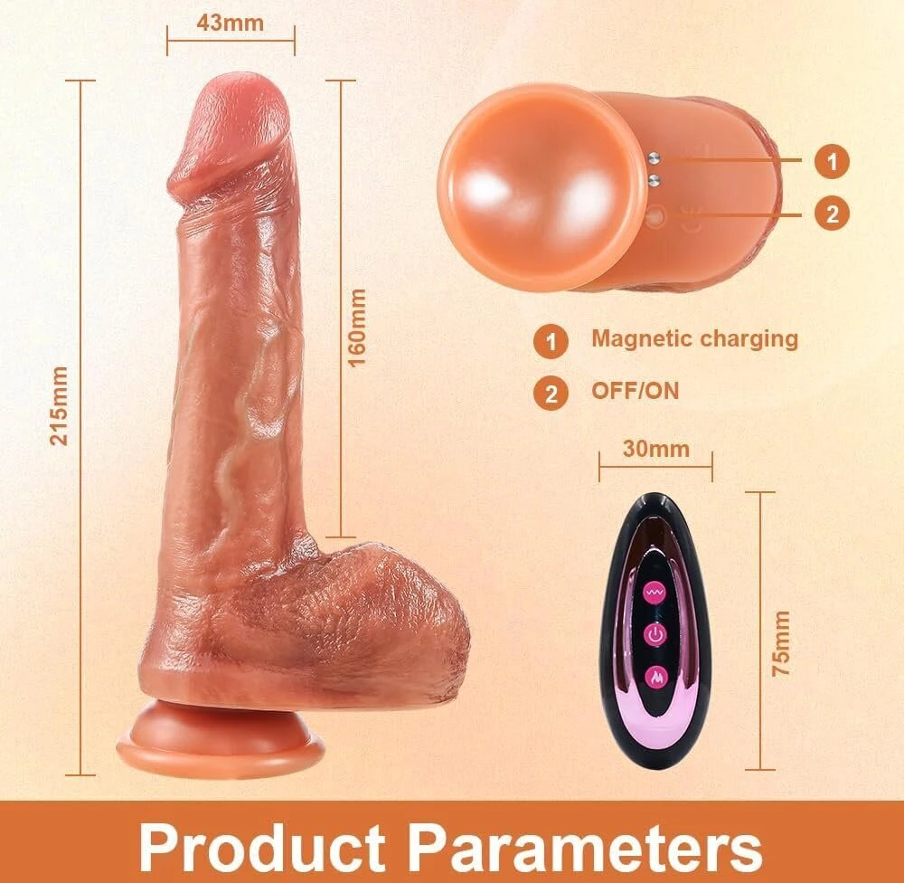 Tikroviškas dildo su nuotolinio valdymo pulteliu