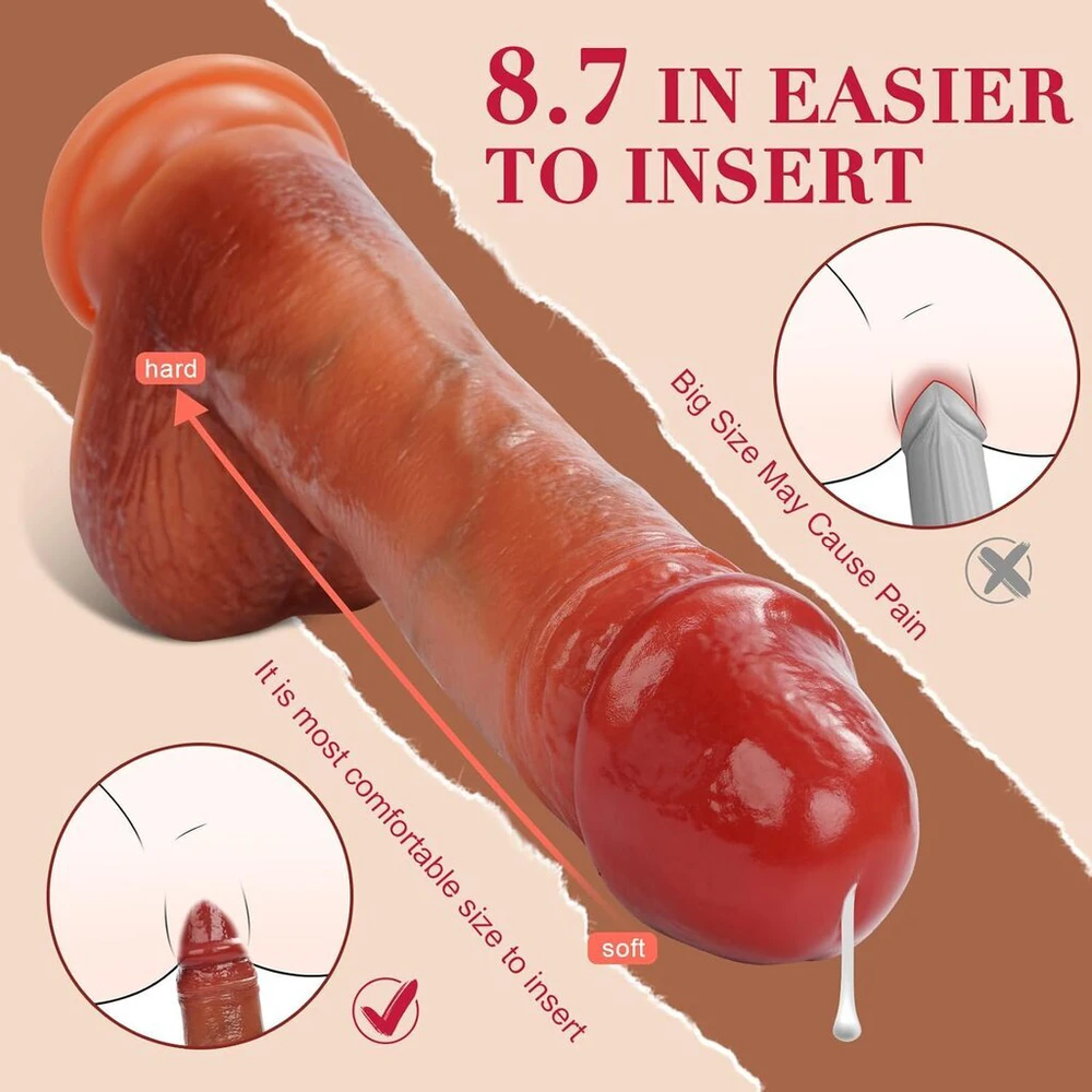 Tikroviškas dildo su nuotolinio valdymo pulteliu