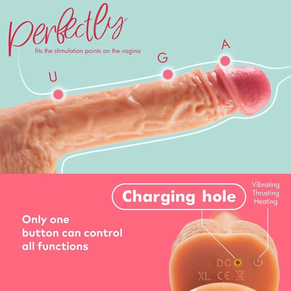 Tikroviškas dildo su nuotolinio valdymo pulteliu