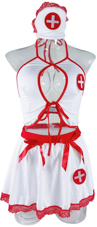 Trijų dalių apatinio trikotažo komplektas Sexy Nurse L