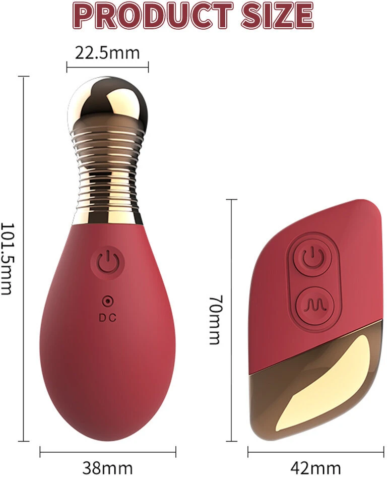 Vaginalinis kamuoliukas Kegel Remote Control, raudonas
