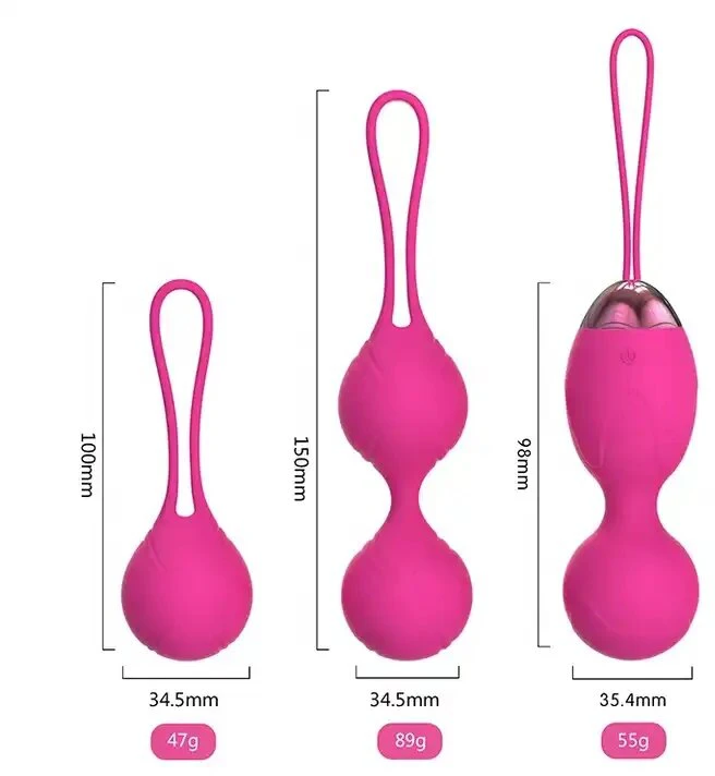 Vaginalinių kamuoliukų rinkinys, 3 vnt. + nuotolinio valdymo pultas