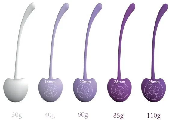 Vaginalinių kamuoliukų rinkinys Kegel Cherry, 5 vnt.