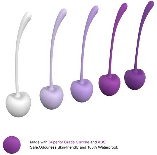 Vaginalinių kamuoliukų rinkinys Kegel Cherry, 5 vnt.