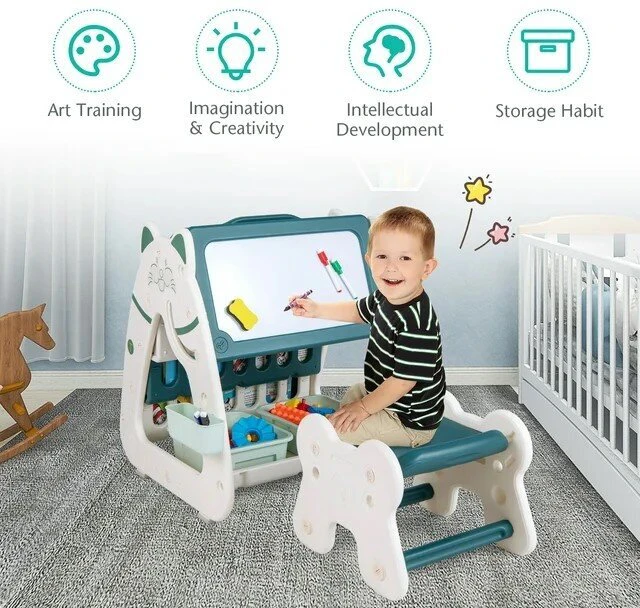 Vaikiškas molbertas 3 in 1