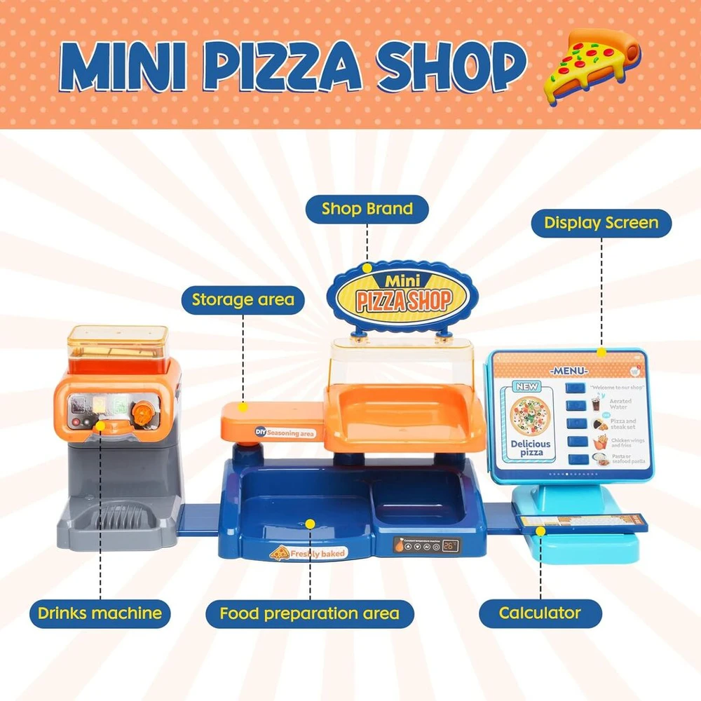 Vaikiškas žaislų rinkinys Picerija Pizza Shop