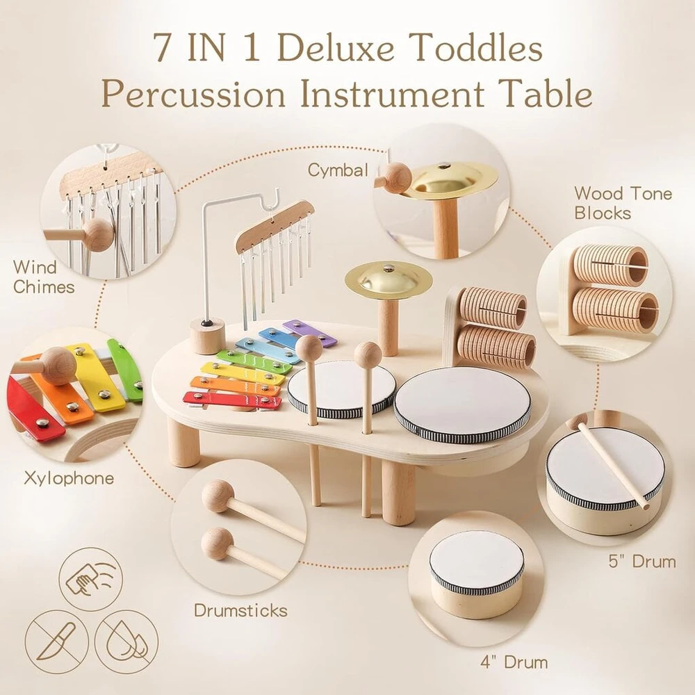 Vaikiški muzikos instrumentai 7in1