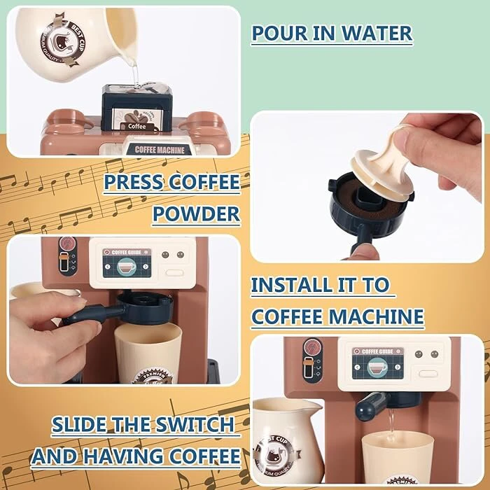 Vaikų kavinė su kasos aparatu Coffee Machine