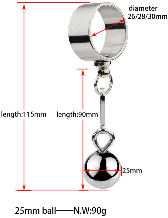 Varpos didinimo kamuoliukas Penis Extension Ball, 28 mm