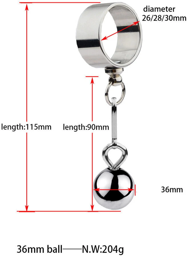 Varpos didinimo kamuoliukas Penis Extension Ball, 28 mm