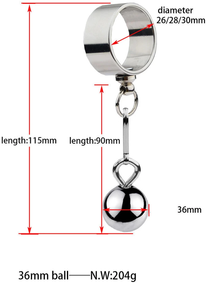 Varpos didinimo kamuoliukas Penis Extension Ball, 26 mm