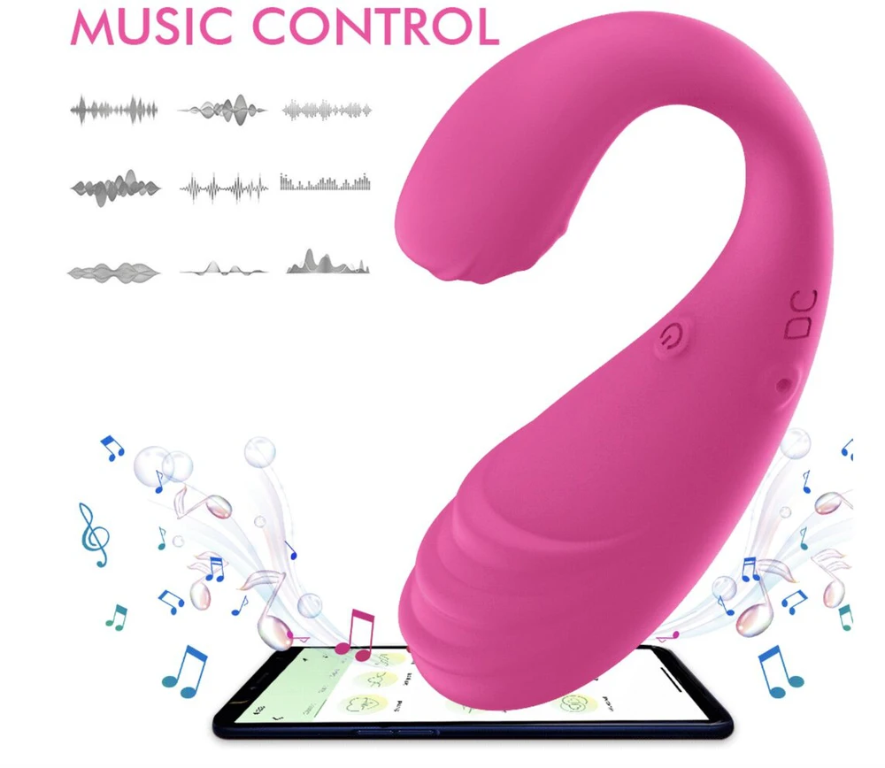 Vibratoriai valdomi nuotoliniu būdu APP Control, rožinis