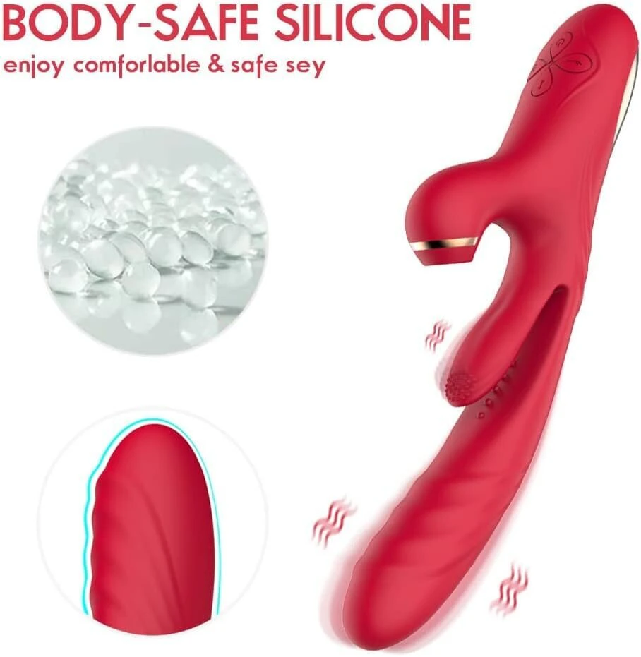 Vibratorius 3in1, raudonas