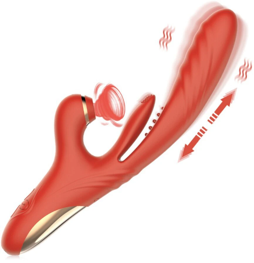 Vibratorius 3in1, raudonas