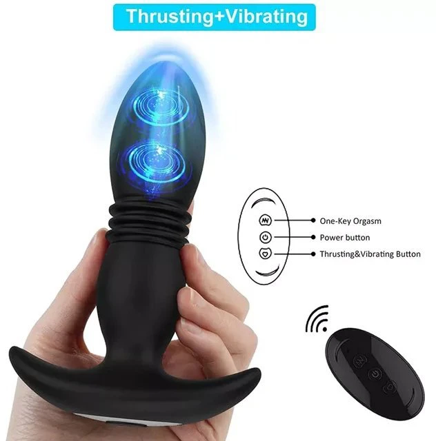 Vibratorius - analinis kištukas su nuotolinio valdymo pulteliu