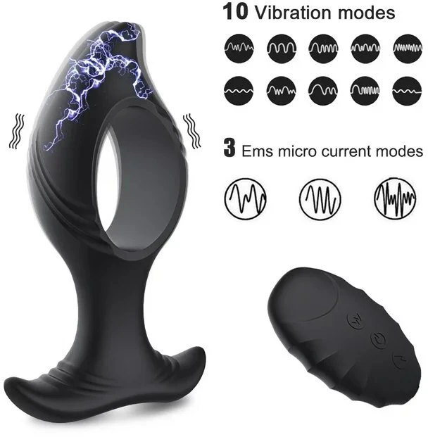 Vibratorius - analinis kištukas su nuotolinio valdymo pulteliu