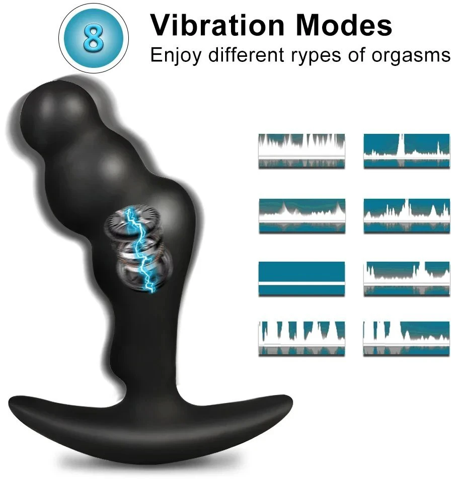Vibratorius - analinis kištukas su nuotolinio valdymo pulteliu