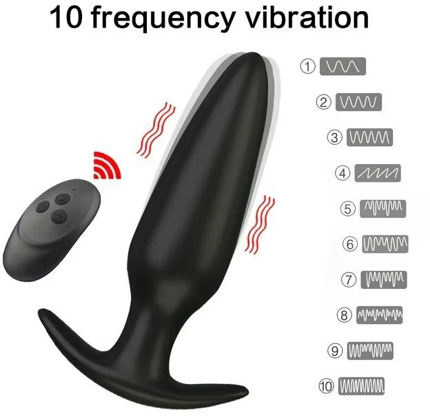 Vibratorius - analinis kištukas su nuotolinio valdymo pulteliu
