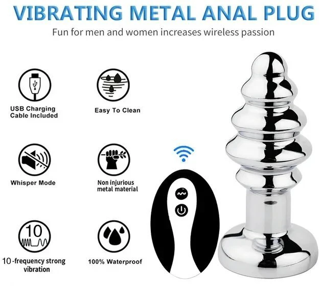 Vibratorius - analinis kištukas su nuotolinio valdymo pulteliu