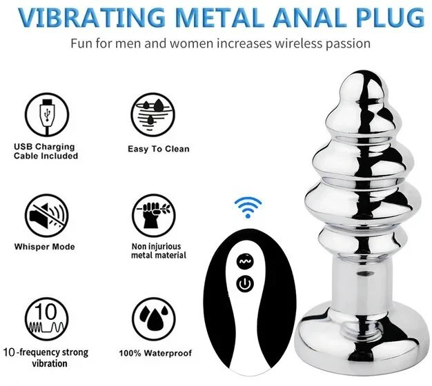 Vibratorius - analinis kištukas su nuotolinio valdymo pulteliu